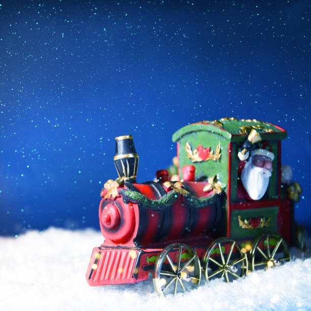 istock Christmas Holiday background with train 1011411096
