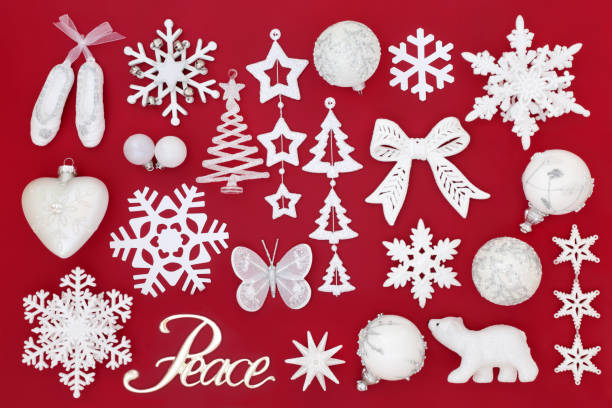 istock Christmas Peace Sign and Decorations 1011418750