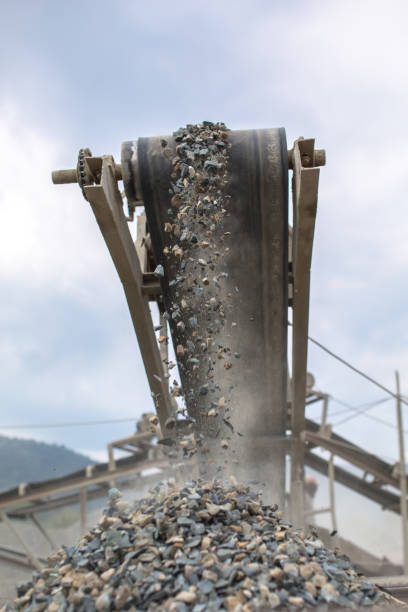 istock Heavy machinery at the quarry. 1011442140