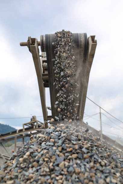 istock Heavy machinery at the quarry. 1011442156