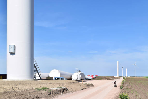 istock Construction of windfarm in eastern Europe 1011450804