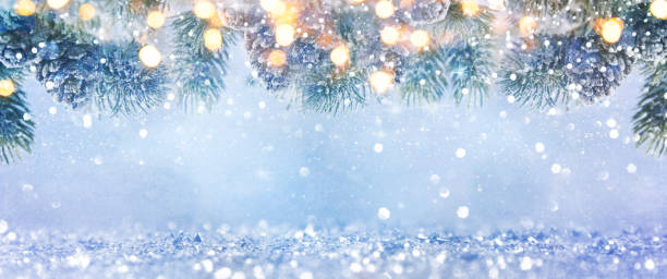 istock Christmas light background.  Holiday glowing backdrop. Defocused Background With Blinking Stars. Blurred Bokeh. 1011462282