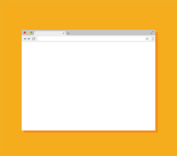 окно браузера. плоский стиль - сток вектор. - browser internet web page window stock illustrations