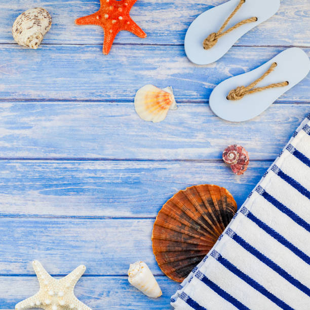 istock Flat lay concept of summer travel vacations 1011468552