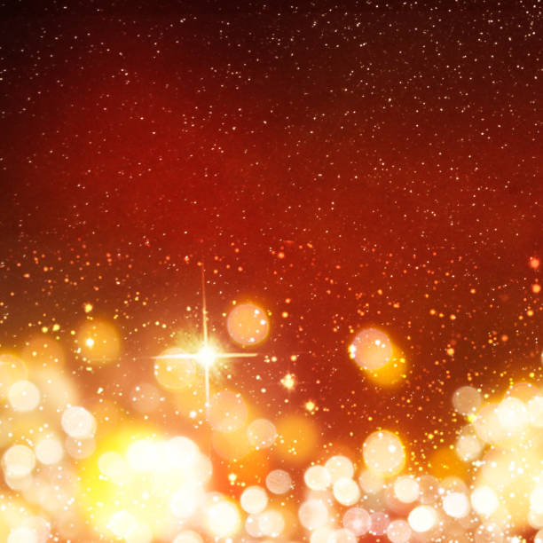 istock Christmas light background.  Holiday glowing backdrop. Defocused Background With Blinking Stars. Blurred Bokeh. 1011486696