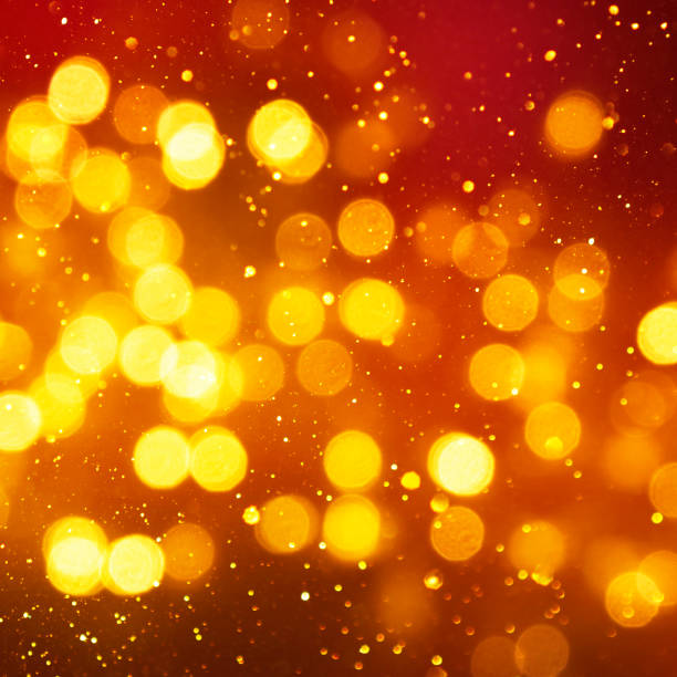 istock Christmas light background.  Holiday glowing backdrop. Defocused Background With Blinking Stars. Blurred Bokeh. 1011489342