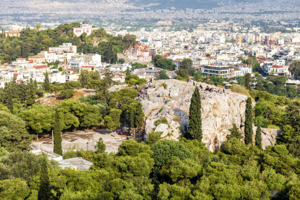 istock Scenic panoramic view of Athens with Areopagus, Greece 1011489768
