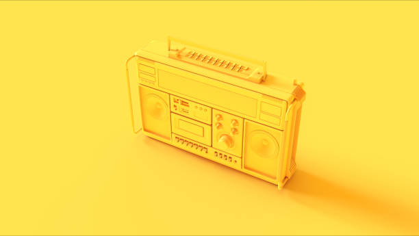 istock Yellow Retro Boombox 1011489978