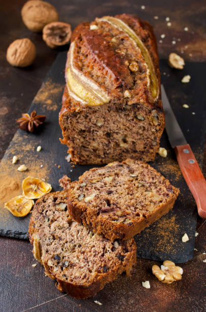 istock Homemade banana bread with walnut and cinnamon 1011490502