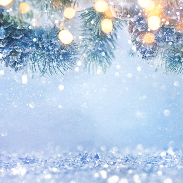 istock Christmas light background.  Holiday glowing backdrop. Defocused Background With Blinking Stars. Blurred Bokeh. 1011497964