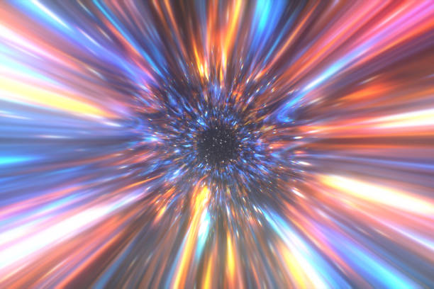 istock Abstract mysterious heaven background,paradise storm deep rays tunnel,universe soul channel 3d illustration 1011498396