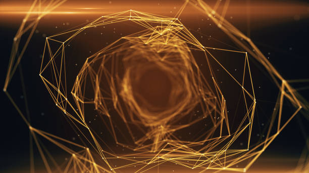 istock 3d illustration Flying Through Digital Data Tunnel made of digital nodes and connection paths 1011498584