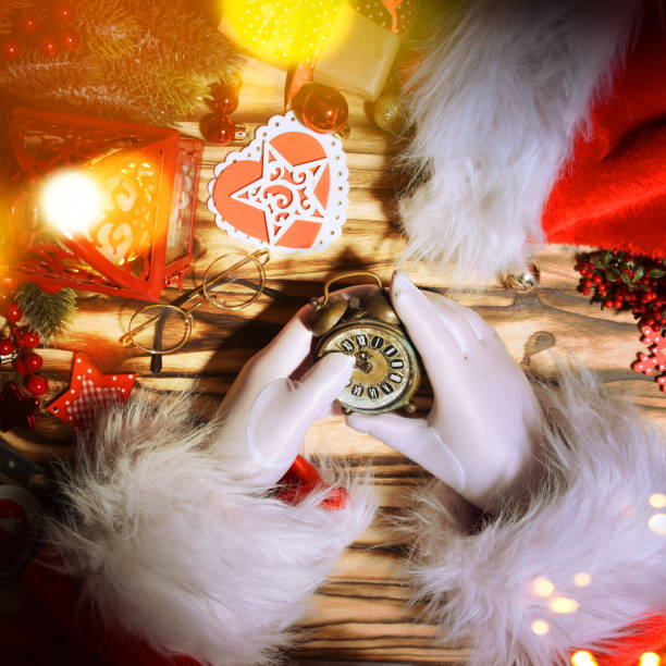 istock Christmas Holiday background with Santa Claus 1011505004