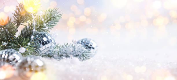 istock Christmas holiday snow background 1011505788