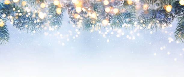 istock Christmas light background.  Holiday glowing backdrop. Defocused Background With Blinking Stars. Blurred Bokeh. 1011513658