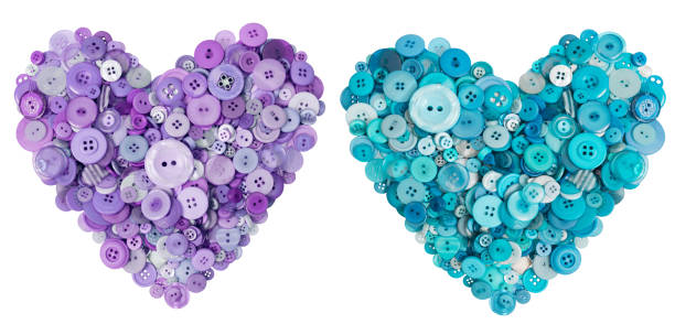 istock Lavender and turquoise hearts 1011517552
