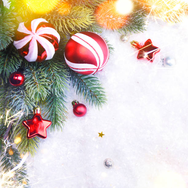 istock Holiday background with christmas ornament 1011538700