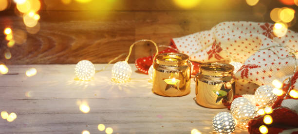 istock Christmas cozy decoration and lighting 1011542850