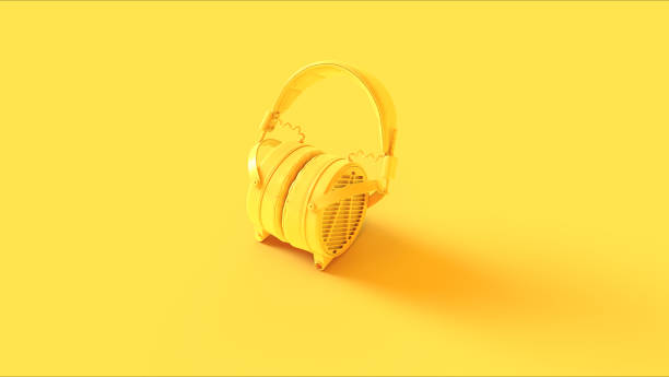 istock Yellow Vintage Headphones 1011550618