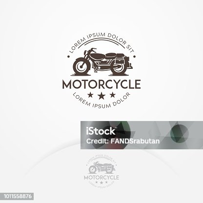 istock Classic motorcycle logo design 1011558876