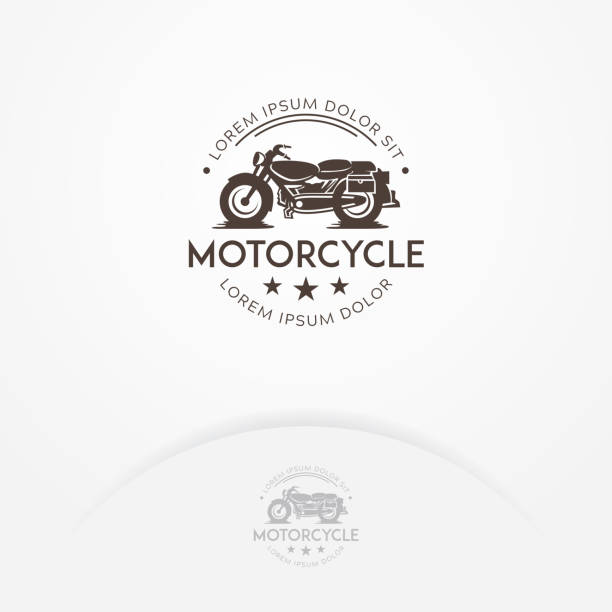 Classic motorcycle logo design Classic motorcycle logo design, Vintage cafe racer motorcycle logo. Garage and transportation logo template cafe racer stock illustrations