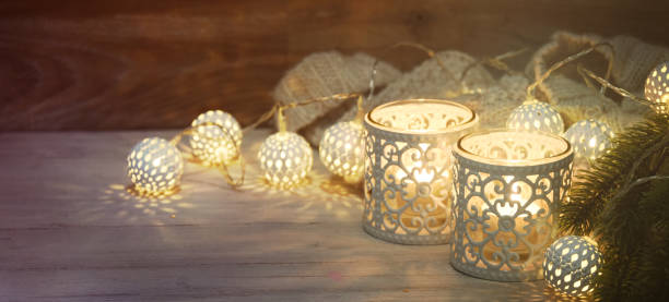 istock Christmas cozy decoration and lighting 1011567626