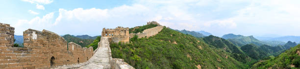 istock Majestic Great Wall of China under the blue sky 1011598232