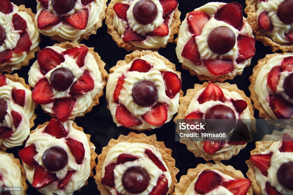 Strawberry tart tart with fresh sweet strawberry Baked Stock Photo