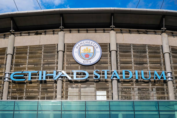 Etihad Stadium in Manchester, UK stock photo