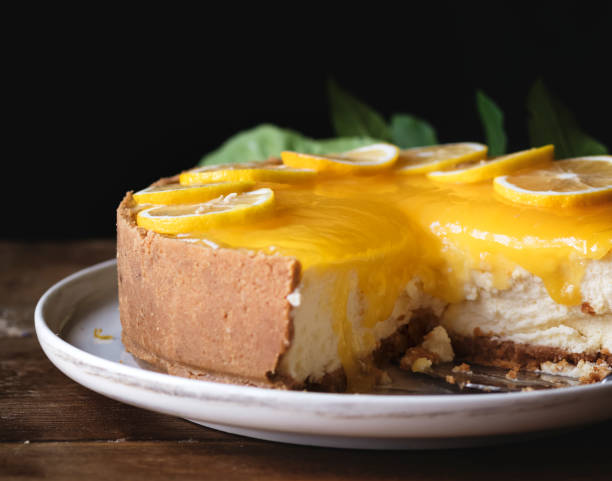 Lemon chessecake food photography recipe idea