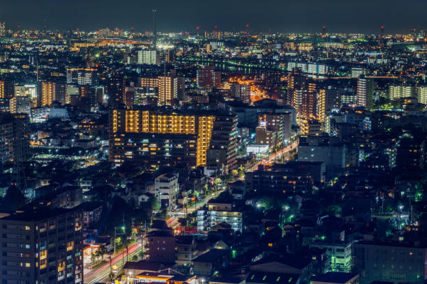 istock Observation room night view in Japan 1011658406