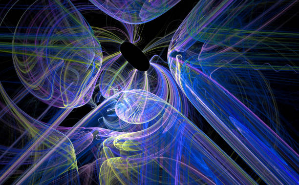 istock Abstract illustration of a fractal pattern on black background 1011664554