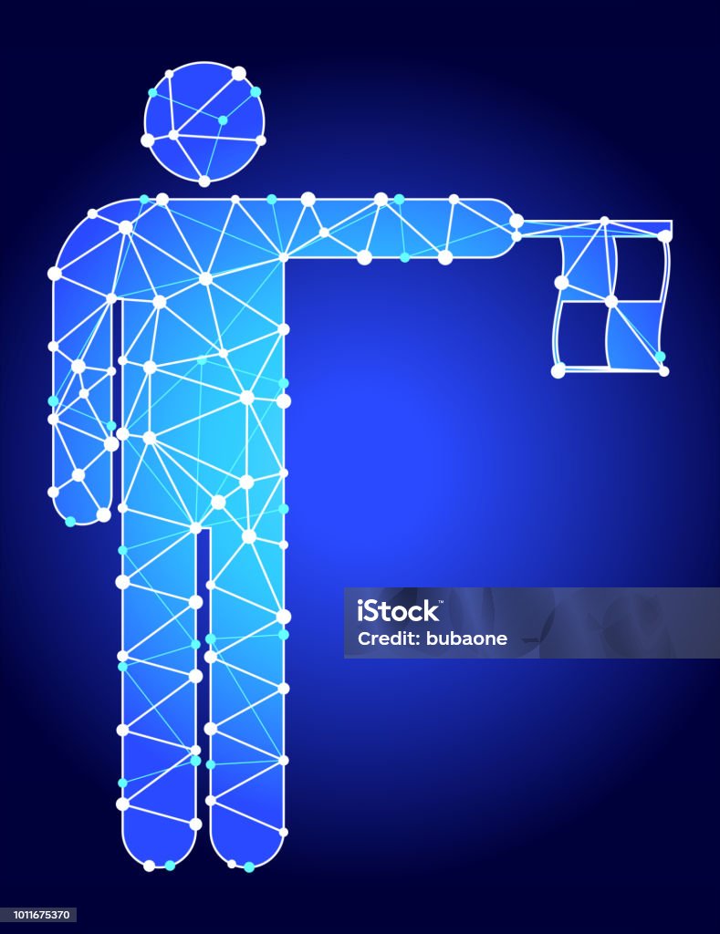 Referee Blue Triangle Node Vector Pattern Stock Illustration - Download ...