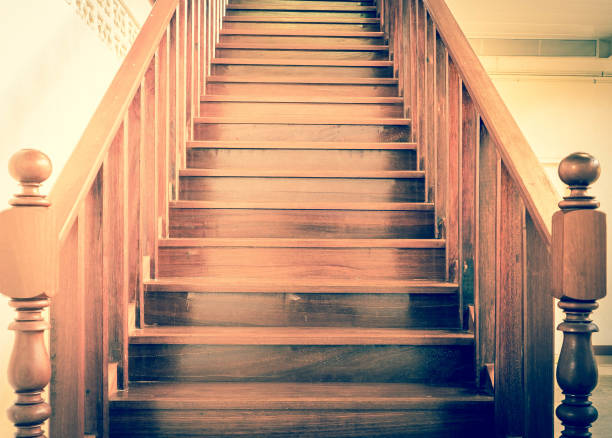 istock Wooden stairs at house 1011680320