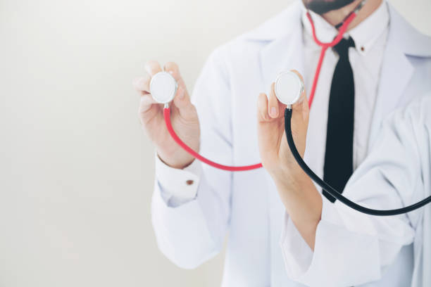 istock Close up shot - doctors point stethoscope at space 1011680634