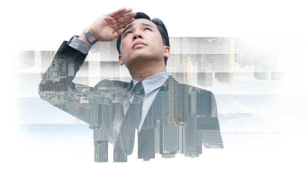 istock Double exposure - Business Leader Vision 1011683326