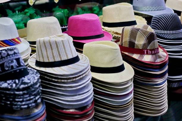 istock Many hats are in a shop in Thailand. 1011690632