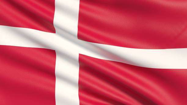 the flag of denmark - danish flag imagens e fotografias de stock