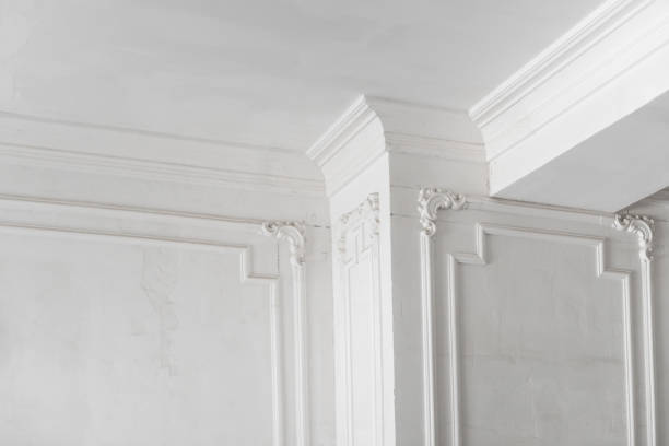 istock plaster molding in the room 1011704540