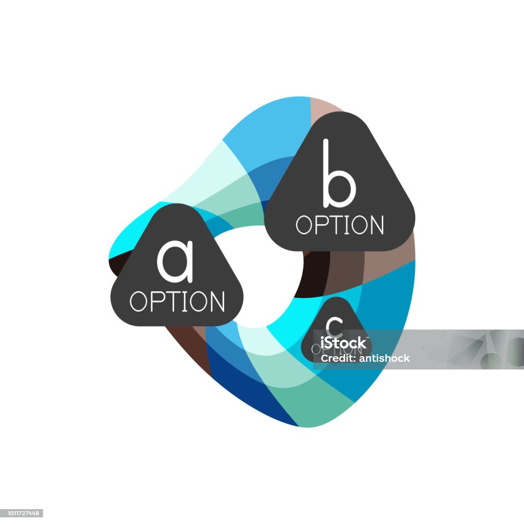 Abc Option Image Abstract Colorful Geometric Option Infographics Design Template With ...