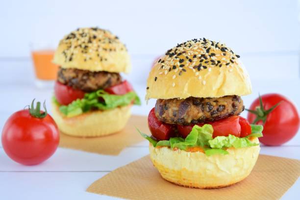 istock Fresh homemade vegetarian burger 1011737052