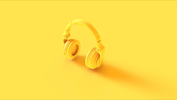 istock Yellow Modern Headphones 1011738472