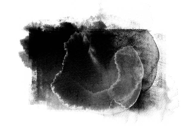 istock Black color graphic patches graphic brush strokes design effect element for background 1011738864