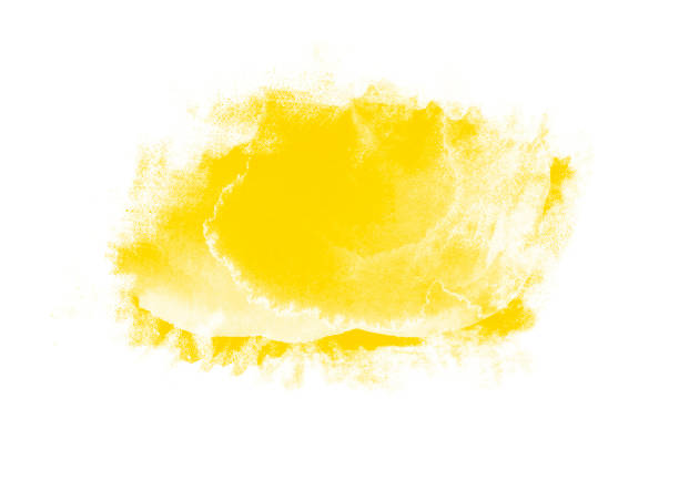istock Yellow color graphic patches graphic brush strokes design effect element for background 1011738944