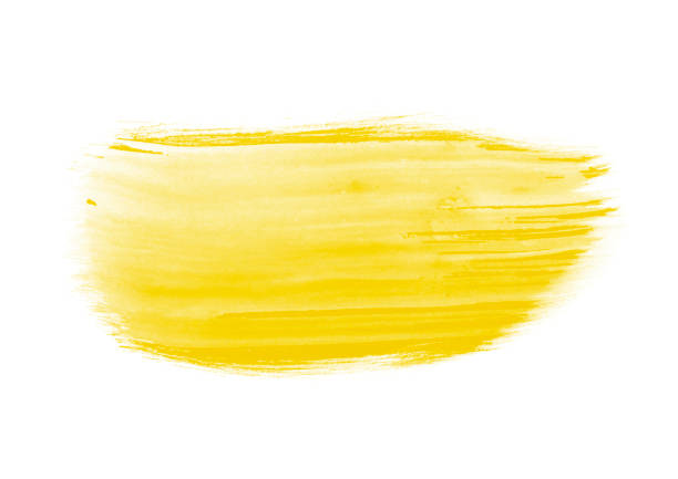 istock Yellow color graphic patches graphic brush strokes design effect element for background 1011739014