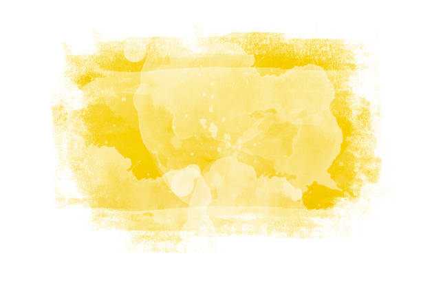 istock Yellow color graphic patches graphic brush strokes design effect element for background 1011739074