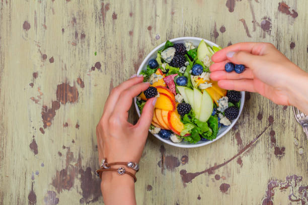 istock Summer peach blueberry salad 1011743226