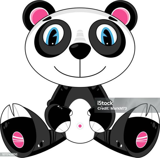 Ilustración de Oso Panda De Dibujos Animados y más Vectores Libres de  Derechos de Animal - Animal, Horizontal, Ilustración - iStock