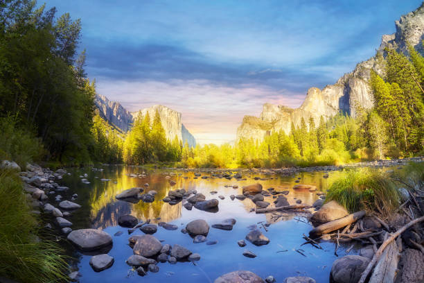 istock Yosemite Valley at sunset, USA. 1011756336