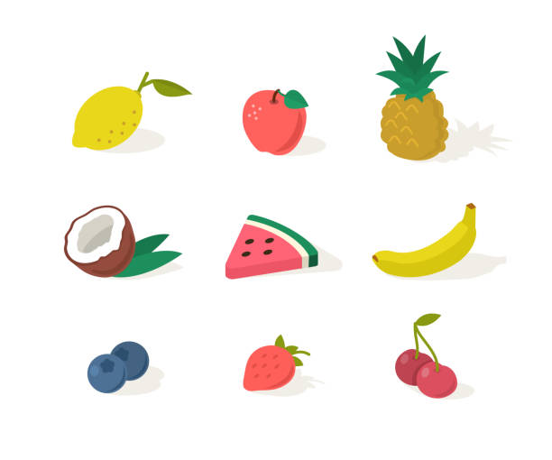 과일 - fruit food strawberry apple stock illustrations